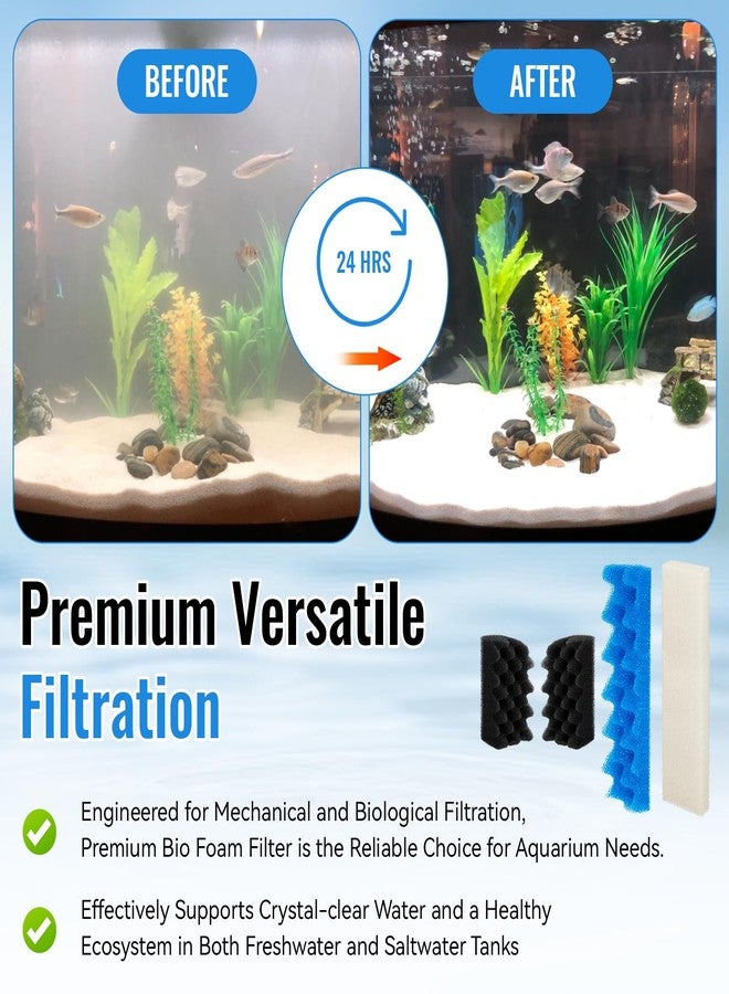 Antrys 12 Pack 406/407 Bio Foam Replacement Aquarium Filter Media Kit Compatible with Fluval 406/407 Canister Filter, Bio Foam Sponge Set - 4 White, Black & Blue for Biological and Mechanical Filtration - Image 3